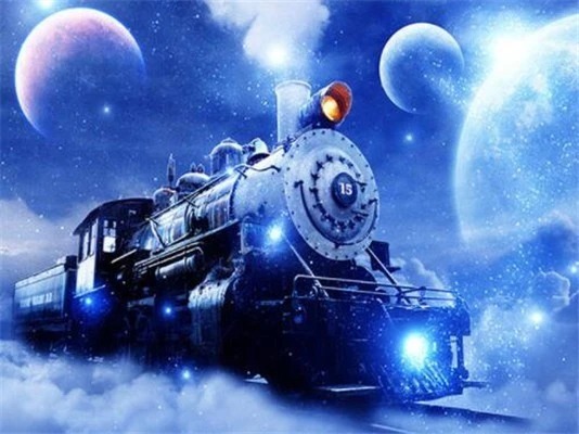 Aperçu du résultat final Dreamlike Locomotive Under the Stars.
