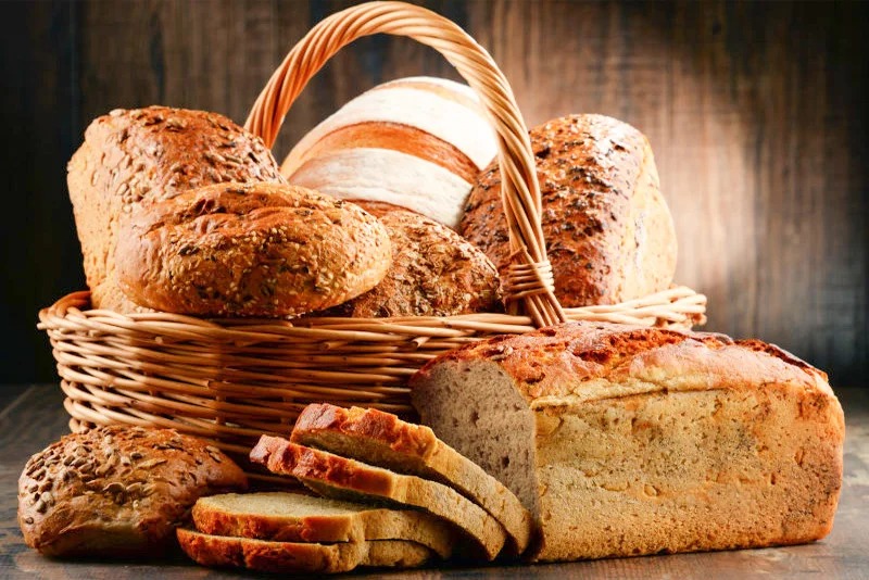 Aperçu du résultat final Rustic Bread Basket Diamond Painting.