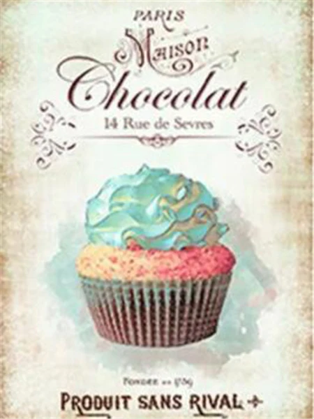 Aperçu du résultat final Vintage Cupcake Maison Chocolat Paris.