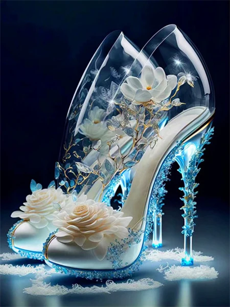Aperçu du résultat final Cinderella's Frosted Rose Heels.