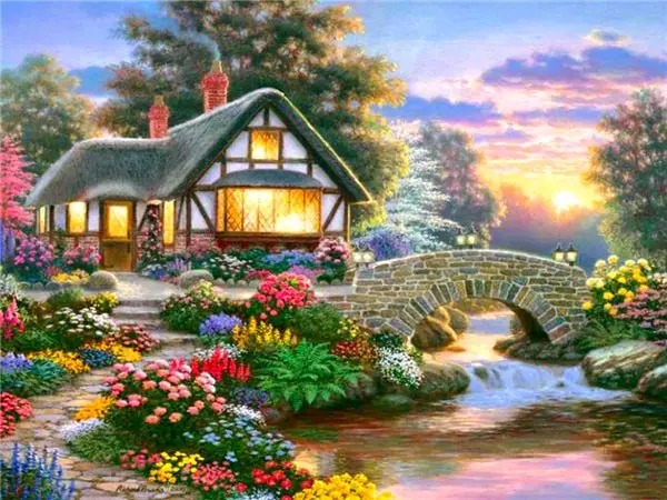 Aperçu du résultat final Bloemrijk Cottage bij Zonsondergang.