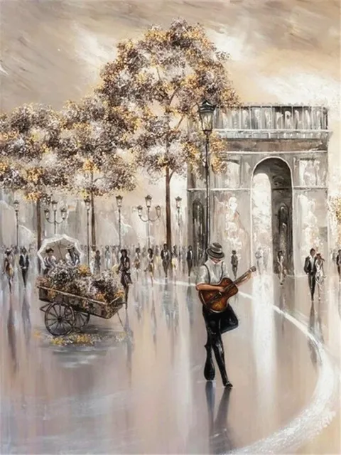 Aperçu du résultat final Paris in Music: Guitar and Flowers under the Arc de Triomphe.