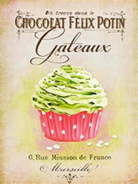 Aperçu du résultat final Vintage Chocolate Cupcake Felix Potin.