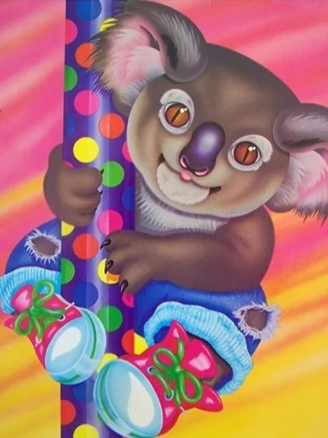 Aperçu du résultat final Rainbow Rock'n'Roll Koala.