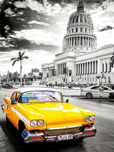 Aperçu du résultat final Yellow Taxi under the Havana Sky.