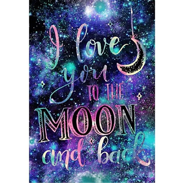 Aperçu du résultat final Cosmic Love Declaration: I Love You to the Moon and Back.