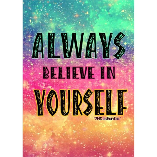 Aperçu du résultat final Croyance Cosmique : Always Believe in Yourself.
