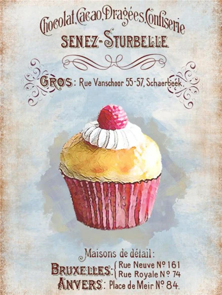 Aperçu du résultat final Raspberry Vintage Cupcake - Senez-Sturbelle Advertisement.