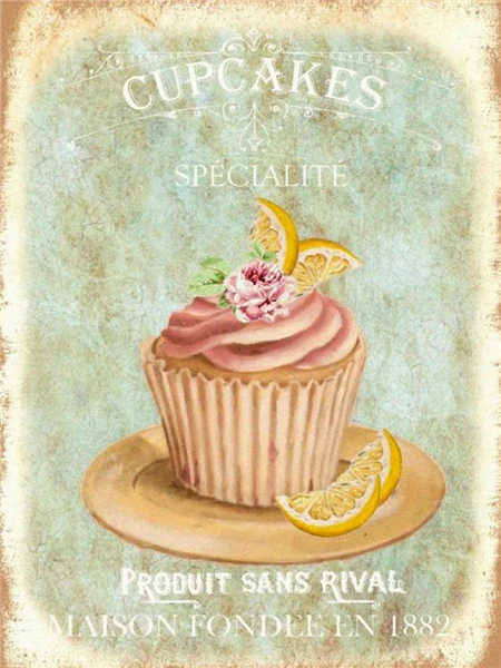 Aperçu du résultat final Vintage Citrus Cupcake.