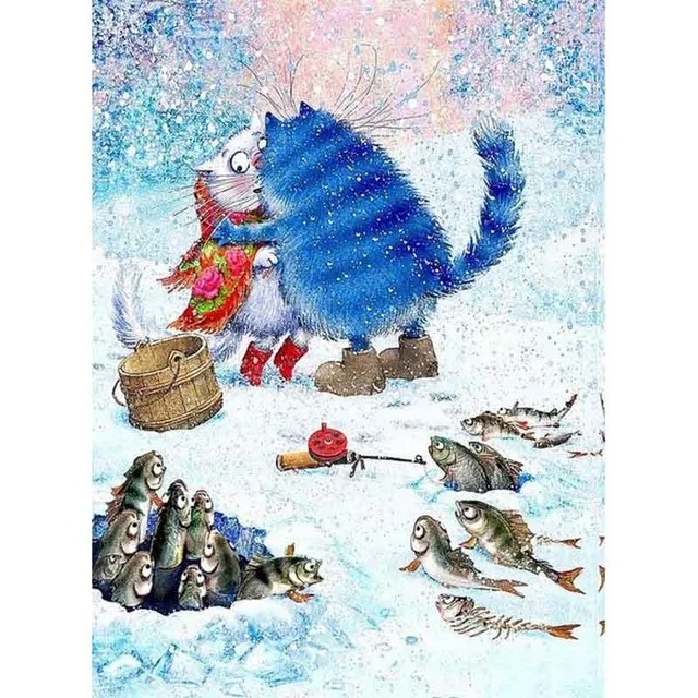 Aperçu du résultat final Étreinte Hivernale des Chats Pêcheurs.