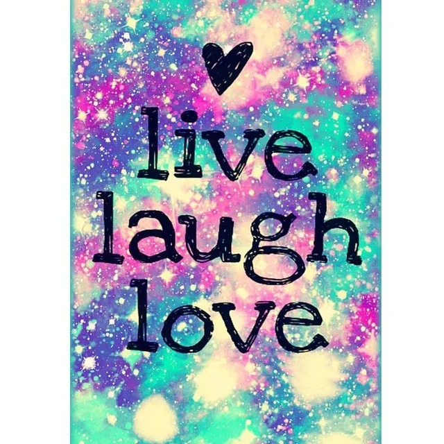 Aperçu du résultat final Live Laugh Love Galaktisch.
