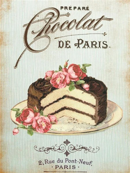 Aperçu du résultat final Vintage Parisian Chocolate Cake.