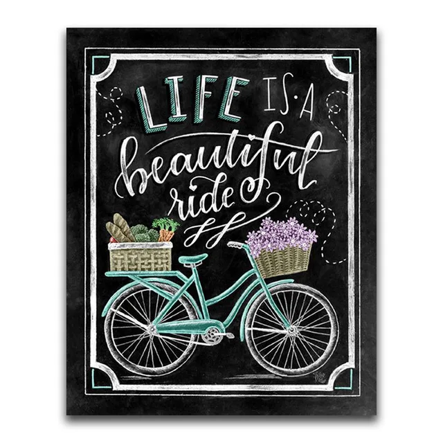 Aperçu du résultat final Vélo Vintage et Bouquet de Fleurs : Life is a Beautiful Ride.