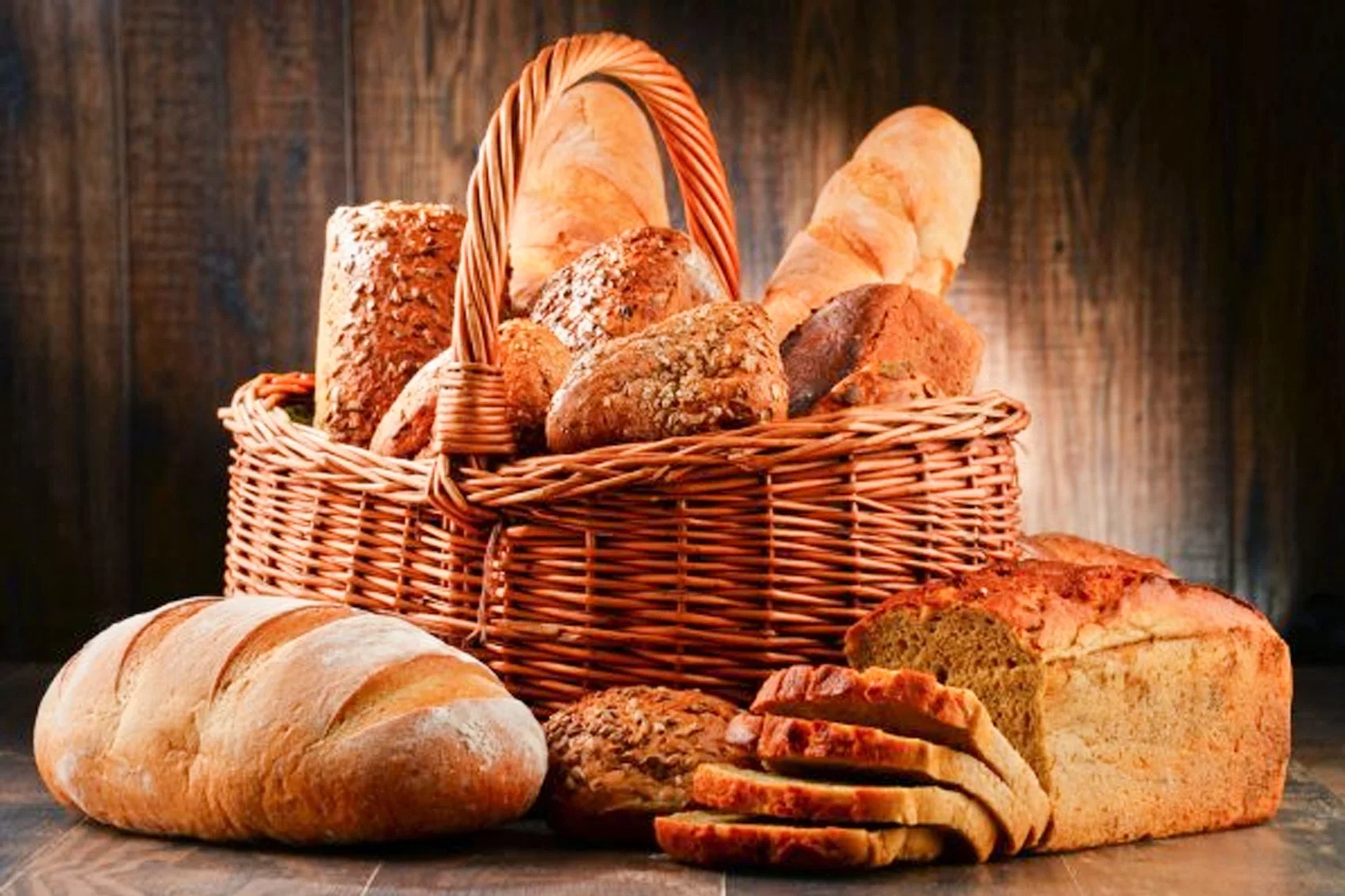 Aperçu du résultat final Artisan Bread Basket Diamond Painting.