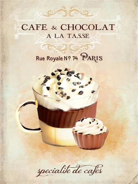 Aperçu du résultat final Coffee & Hot Chocolate – Vintage Parisian Poster.