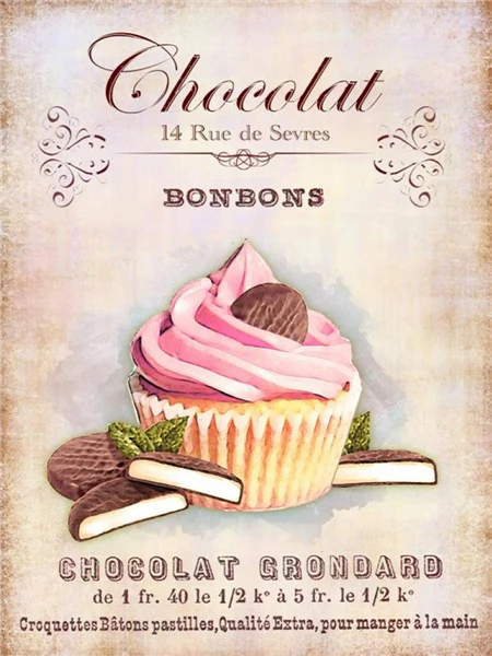 Aperçu du résultat final Vintage Cupcake with Grondard Chocolate.
