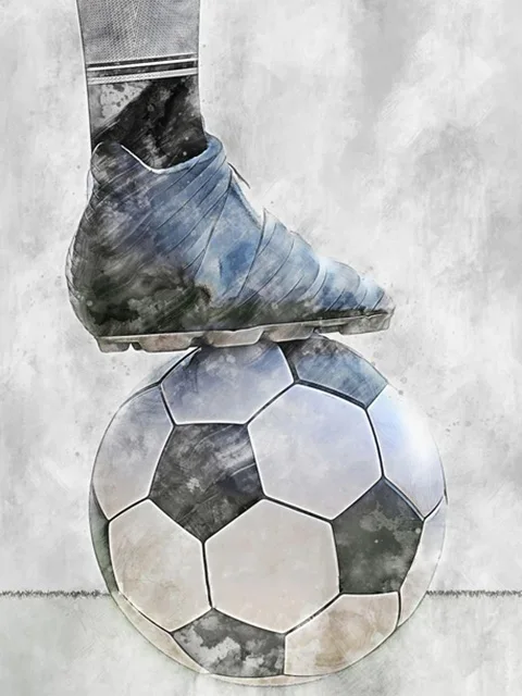 Aperçu du résultat final Jambe de Footballeur sur Ballon.