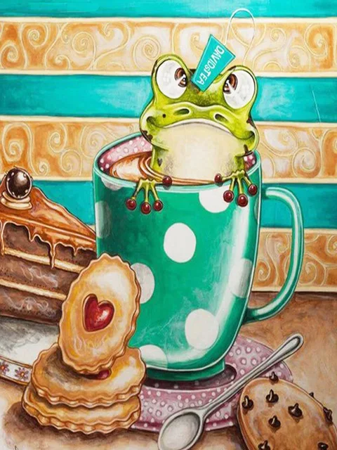Aperçu du résultat final Grenouille Gourmande dans sa Tasse de Thé.