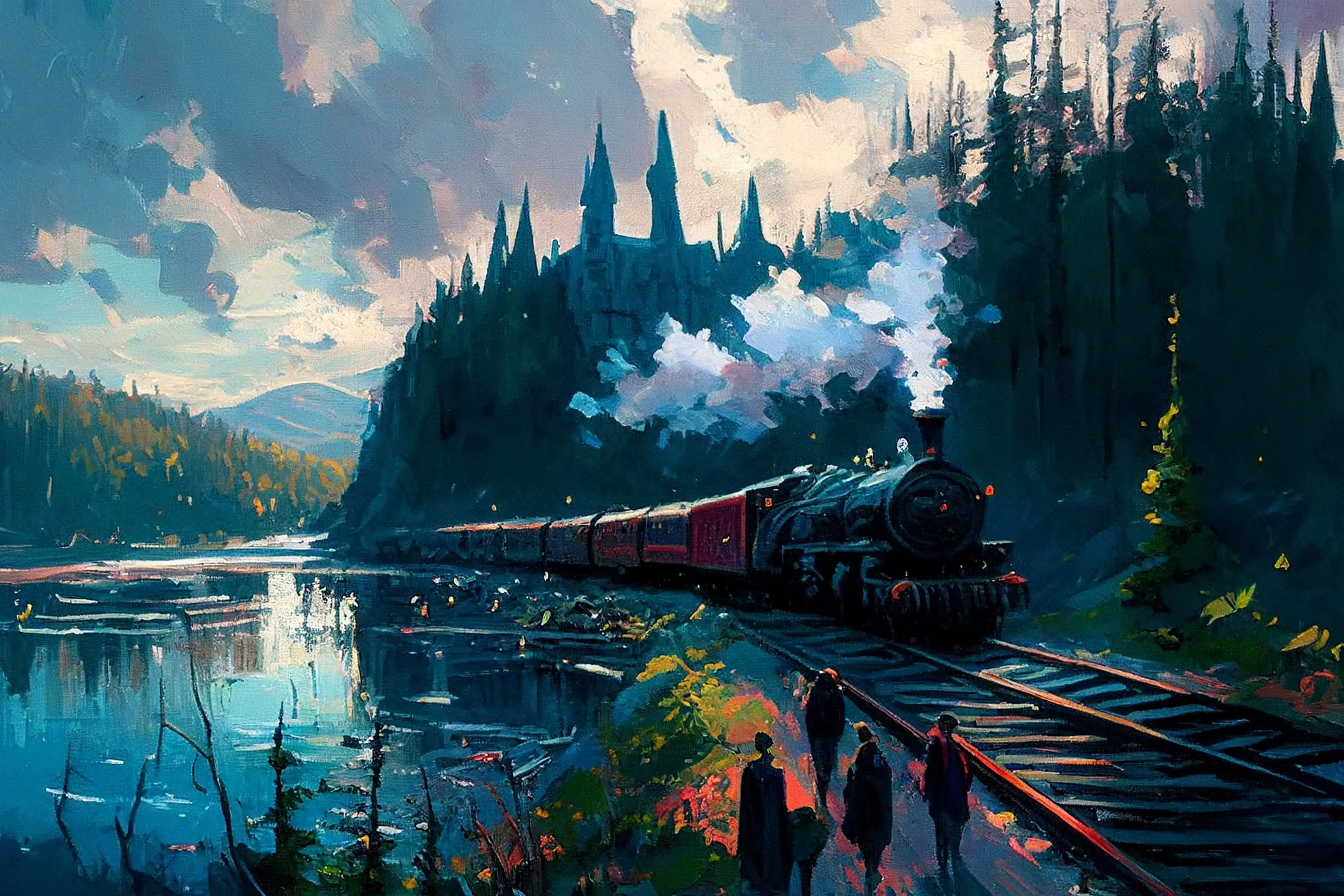 Aperçu du résultat final Hogwarts Express by the Lake.