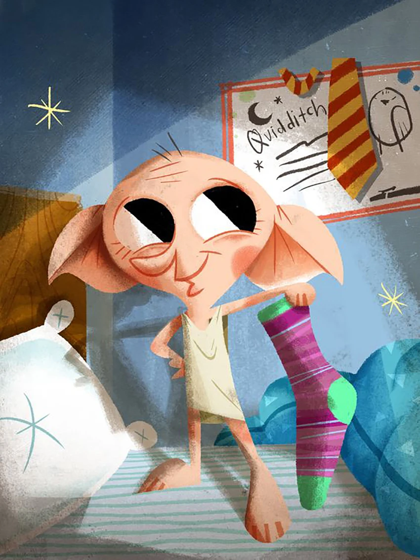 Aperçu du résultat final Dobby and His Magic Sock.