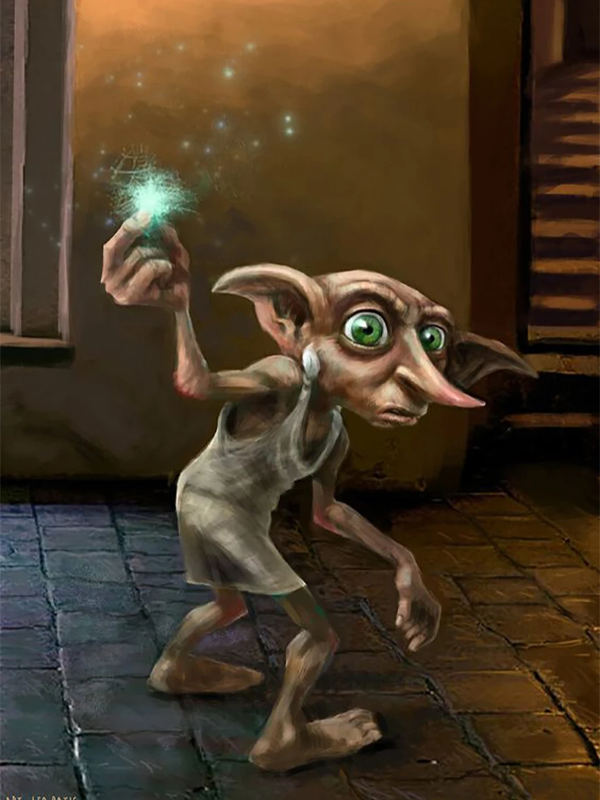 Aperçu du résultat final Dobby and the Magic Light Sphere.