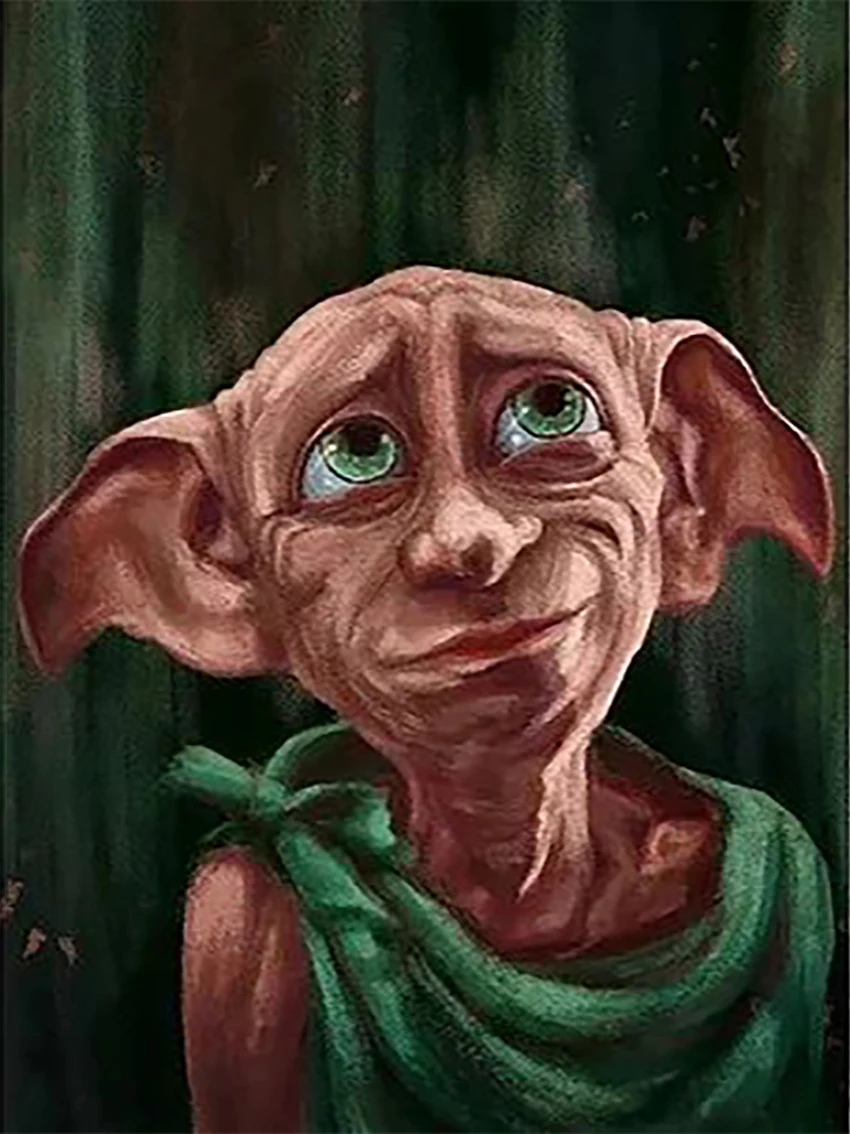 Aperçu du résultat final Dobby, the Big-Eyed Elf.