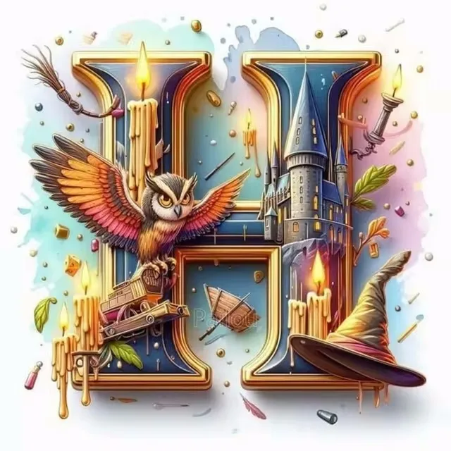 Aperçu du résultat final The Magic Letter 'H' of Hogwarts.
