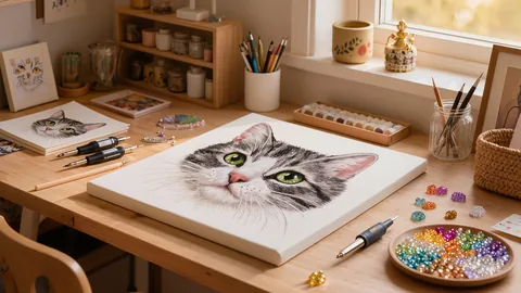 Diamond Painting Chat : choisir et réussir sa toile