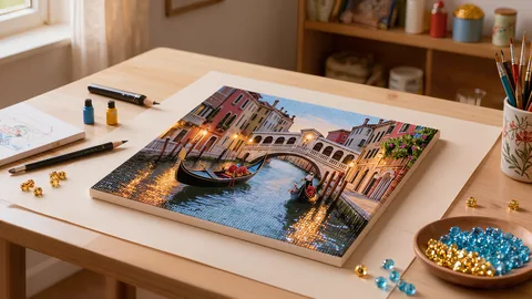 Diamond painting gondole de Venise : choisir et poser